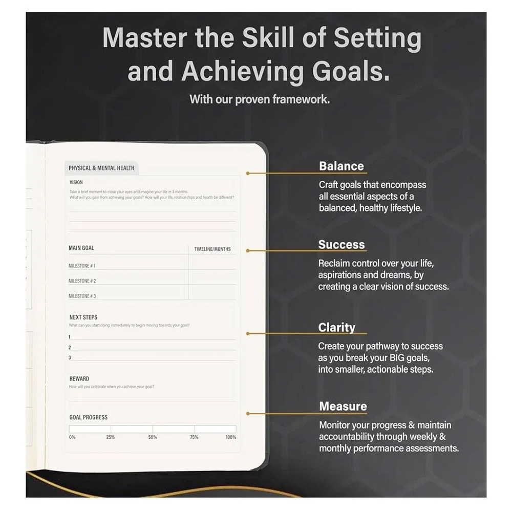 MindPanda 3 Month Undated Productivity Daily Planner Guided 90-Day System